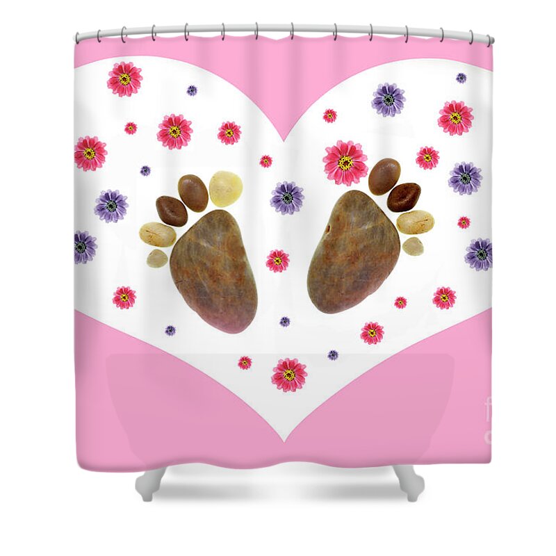 Baby Shower Curtain featuring the photograph Baby Girl Card by Charline Xia