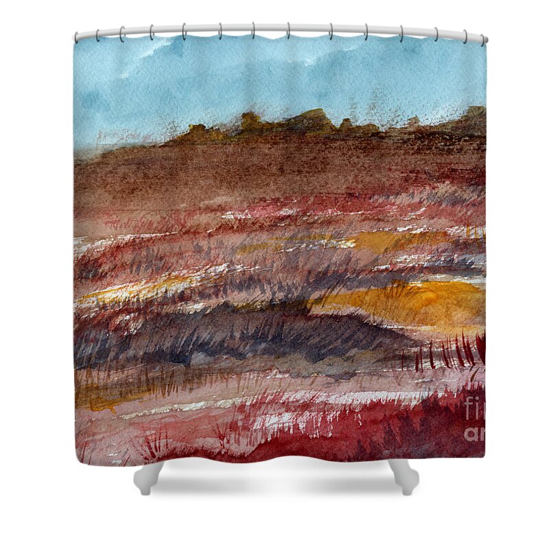 Antelope Shower Curtain featuring the painting Back 99 by Victor Vosen
