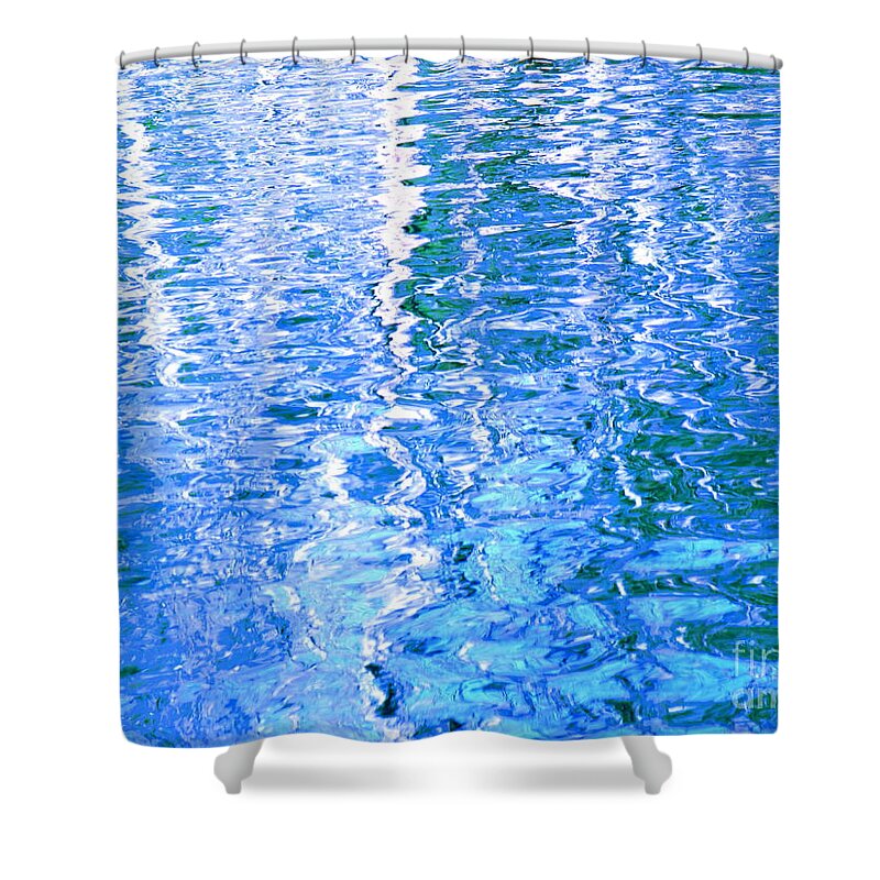 Water Shower Curtain featuring the photograph Baffling Blue Water by Sybil Staples