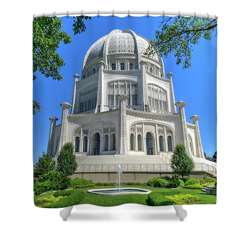 Illinois Shower Curtain featuring the photograph Bahai Temple in Wilmette IL by Alan Toepfer
