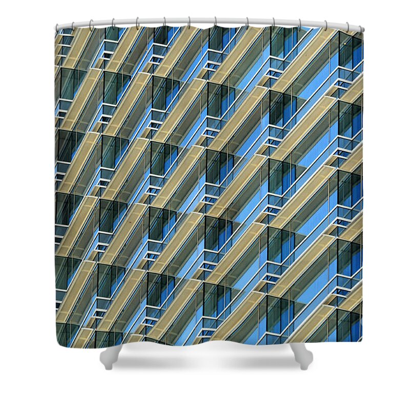 Architecture Shower Curtain featuring the photograph Balconies by Dan Holm