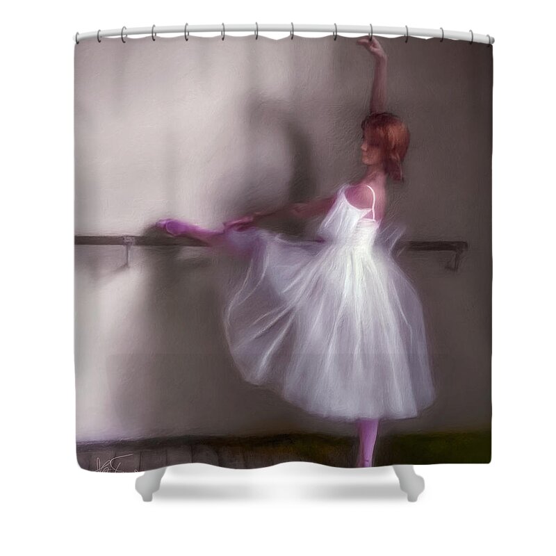 Ballerina Shower Curtain featuring the photograph Ballerina-2 by Juan Carlos Ferro Duque