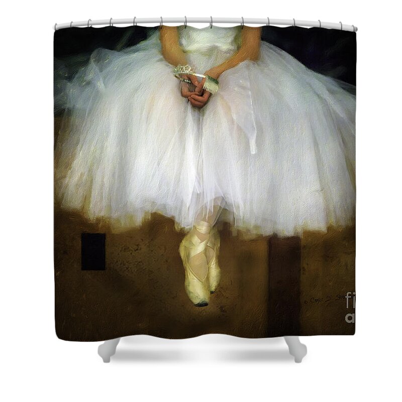 Ballerina Shower Curtain featuring the photograph Ballerina Repose by Craig J Satterlee