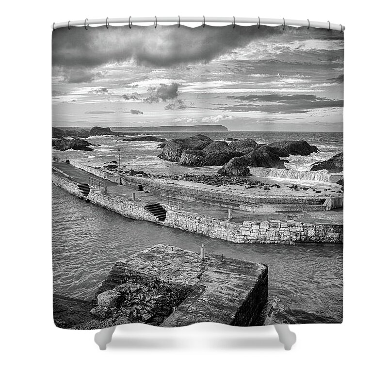 Ballintoy Shower Curtain featuring the photograph Ballintoy Harbour by Nigel R Bell