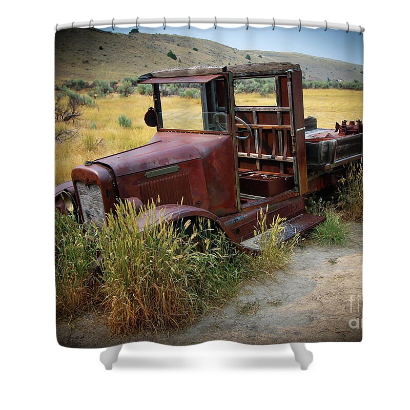 Bannack Shower Curtain featuring the photograph Bannack Montana Old Truck by Veronica Batterson
