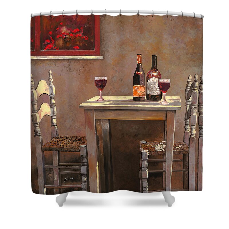 Wine Shower Curtain featuring the painting Barbaresco by Guido Borelli