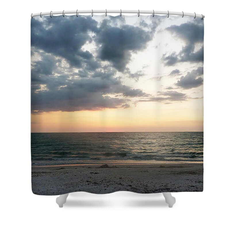 Winter Sunset Shower Curtain featuring the photograph Barefoot Beach by Melanie Moraga