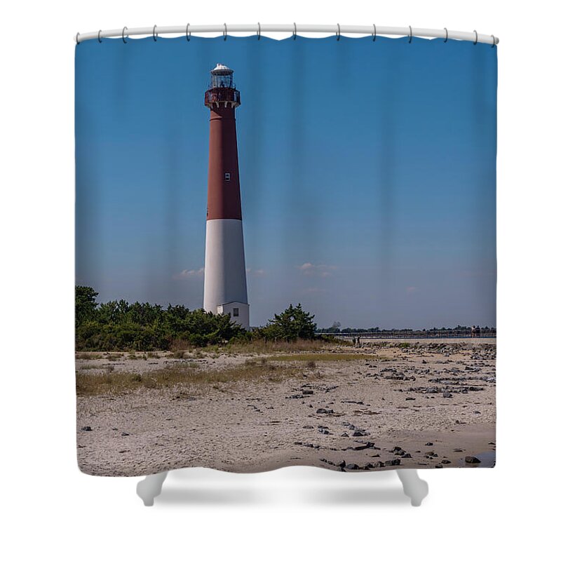 Terry D Photography Shower Curtain featuring the photograph Barnegat Lighthouse NJ by Terry DeLuco