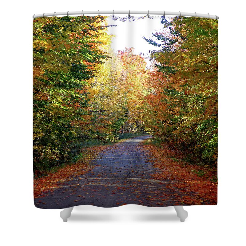 Barnes Road Shower Curtain featuring the photograph Barnes Road - cropped by John Meader