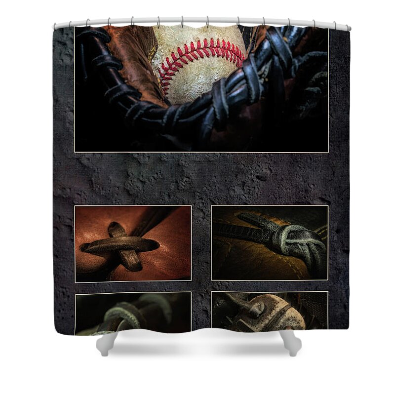 Baseball Shower Curtain featuring the photograph Baseball Collage I by Tom Mc Nemar