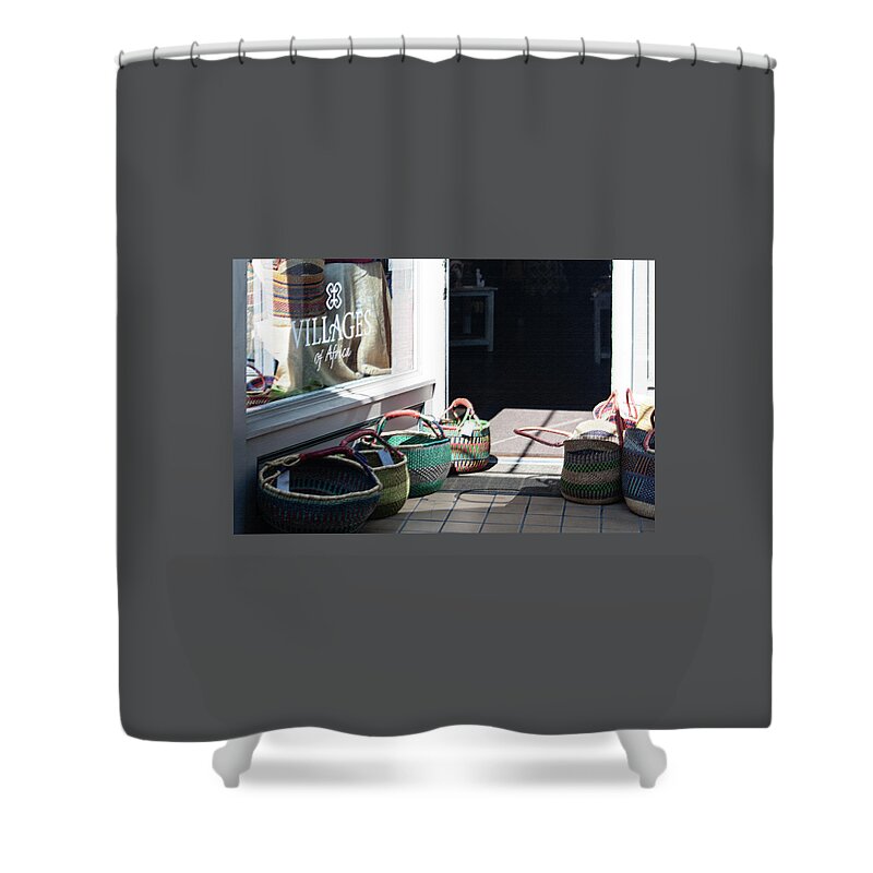Photograph Shower Curtain featuring the photograph Baskets of Africa by Suzanne Gaff