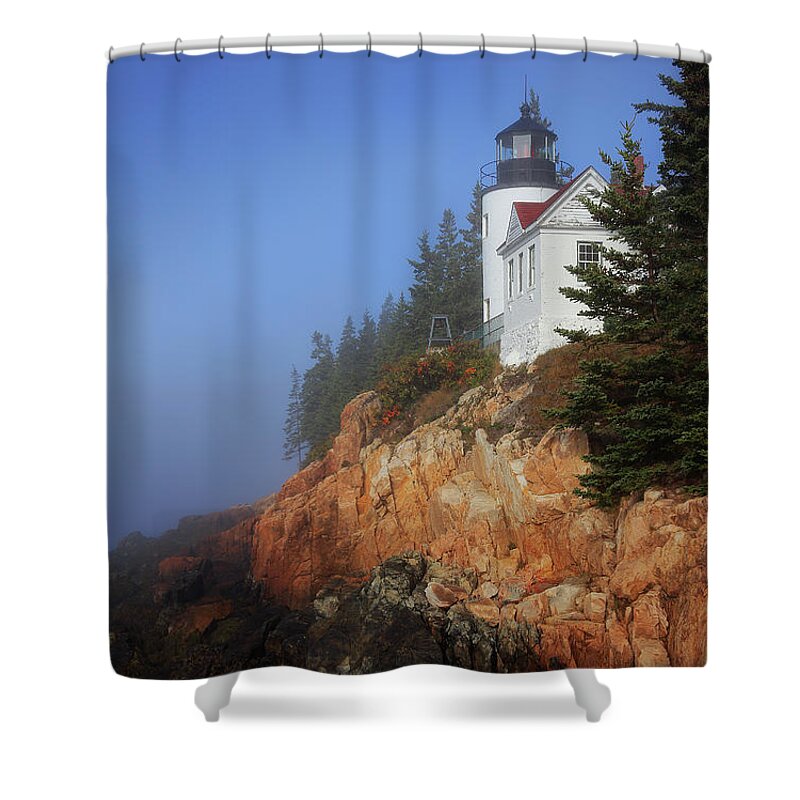 Park Shower Curtain featuring the photograph Bass Harbor Lighthouse, Acadia National Park by Kevin Shields