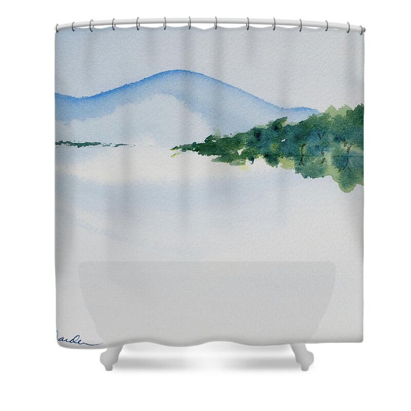 Australia Shower Curtain featuring the painting Bathurst Harbour reflections by Dorothy Darden