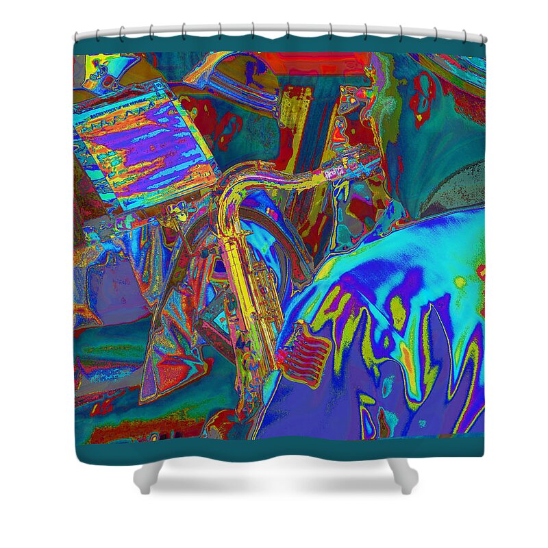 Sax Shower Curtain featuring the photograph Battle Hymn of the Republic on Sax by C H Apperson