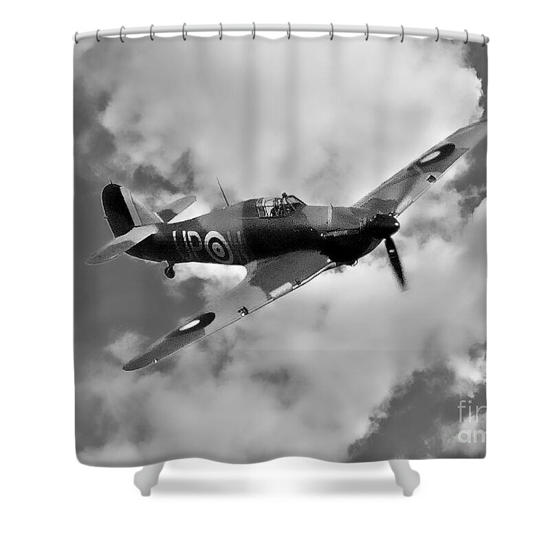 Hawker Hurricane Shower Curtain featuring the photograph Battle of Britain Hawker Hurricane by Martyn Arnold