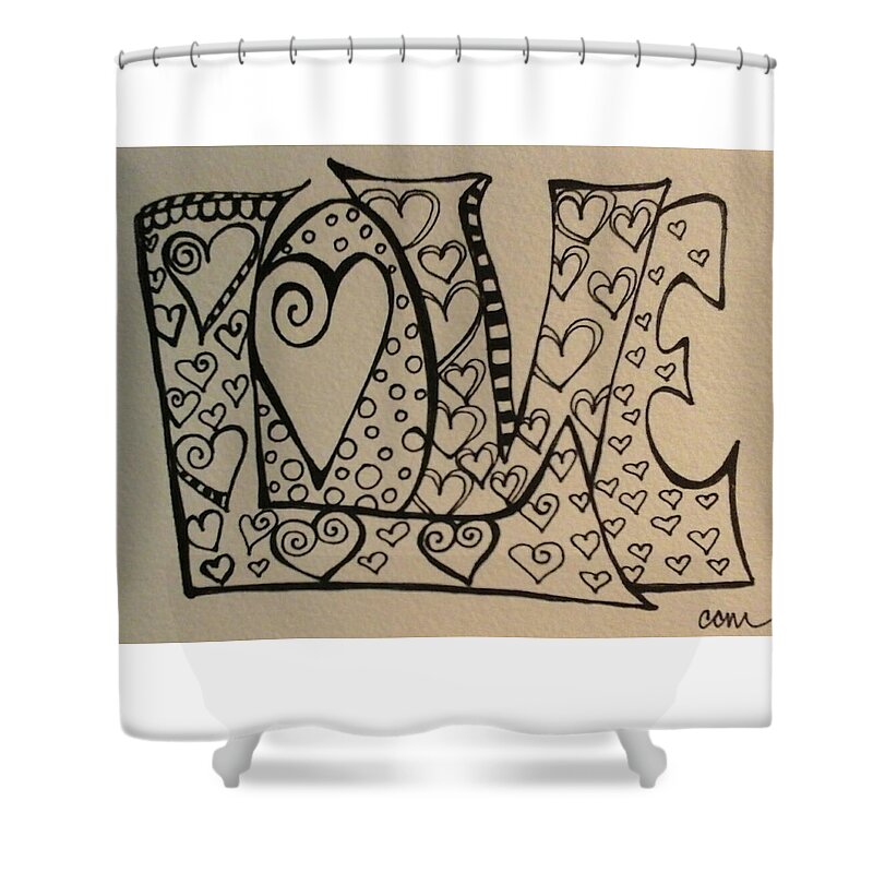 Love Shower Curtain featuring the painting Be mine valentine by Claudia Cole Meek