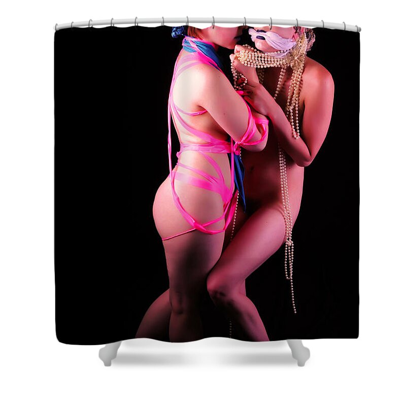 Fetish Photographs Shower Curtain featuring the photograph Be silent by Robert WK Clark