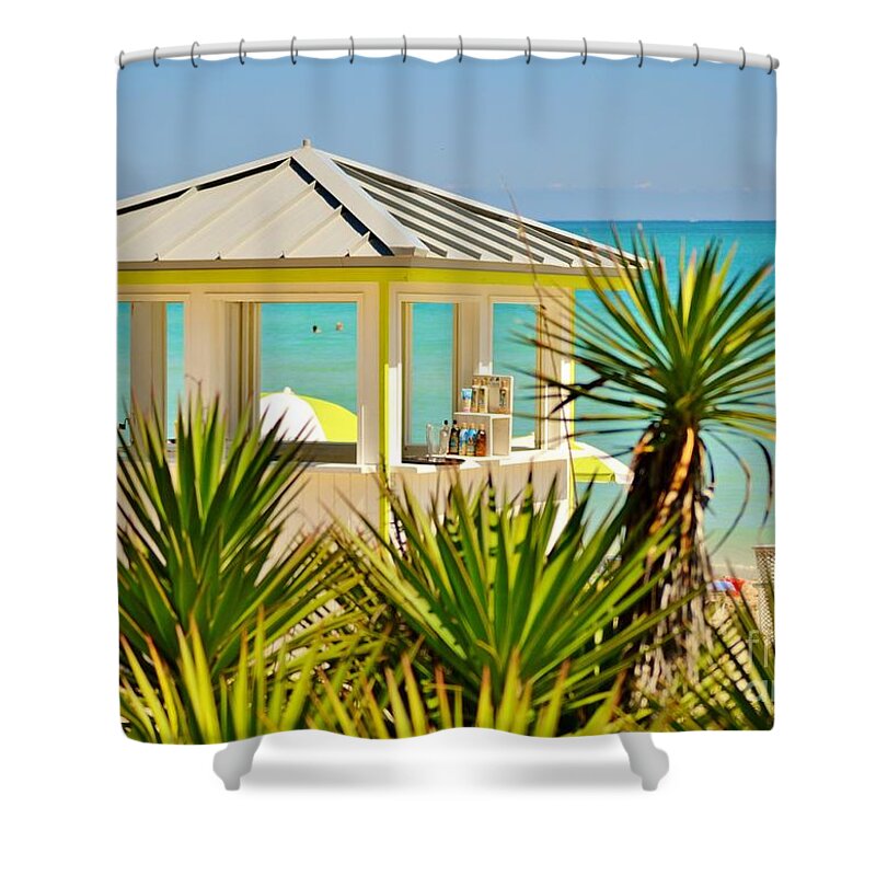 Miami Beach Shower Curtain featuring the photograph Beach Bar by Rene Triay FineArt Photos
