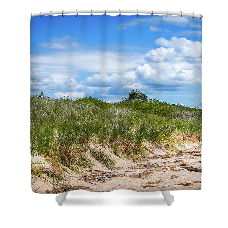 Landscape Shower Curtain featuring the photograph Beach by Lester Plank