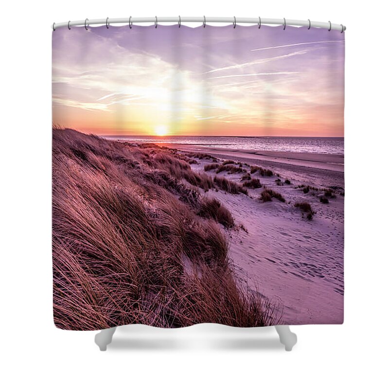 Beach Shower Curtain featuring the photograph Beach of Renesse by Daniel Heine