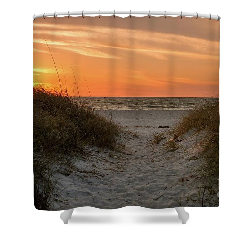 Beach Path Shower Curtain featuring the photograph Beach Path by Karin Pinkham