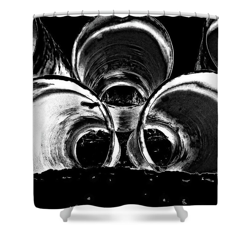Pipes Shower Curtain featuring the photograph Beach Pipes by Gina O'Brien