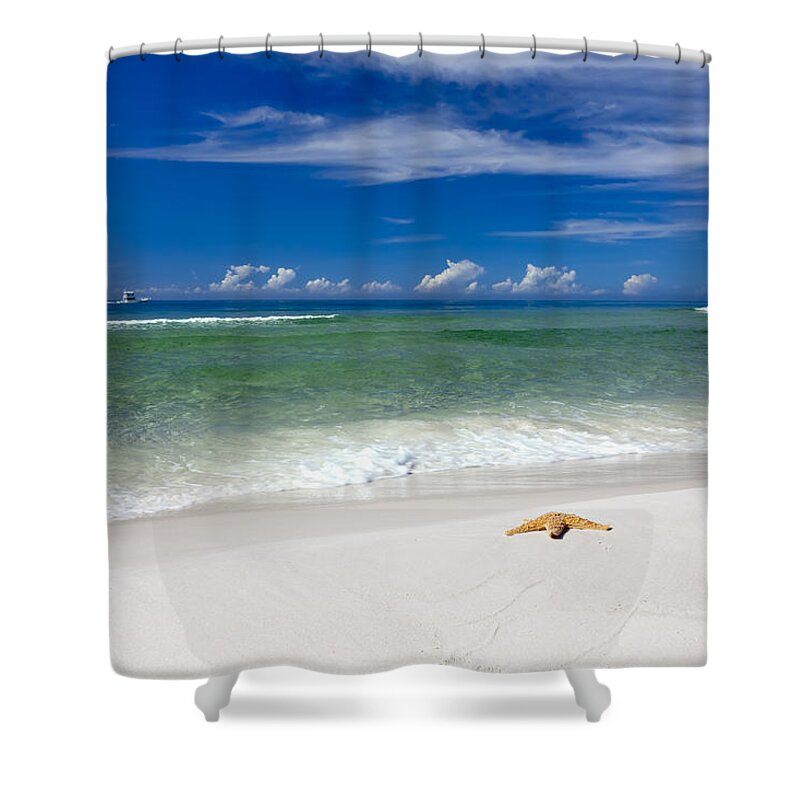 Postcard Shower Curtain featuring the photograph Beach Splendour by Janet Fikar