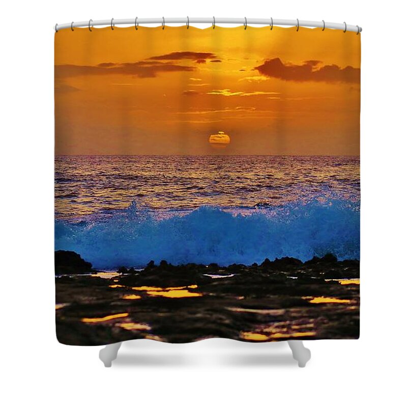 Sunset. Beach Sunset Shower Curtain featuring the photograph Beach Sunset by Craig Wood