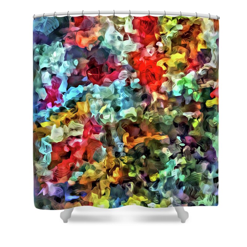 Abstract Shower Curtain featuring the photograph Beaded Bliss by Al Harden