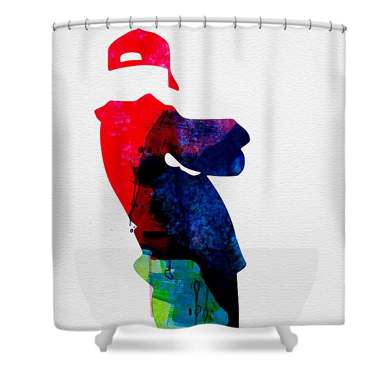 Beast Boys Shower Curtain featuring the painting Beasty Watercolor by Naxart Studio
