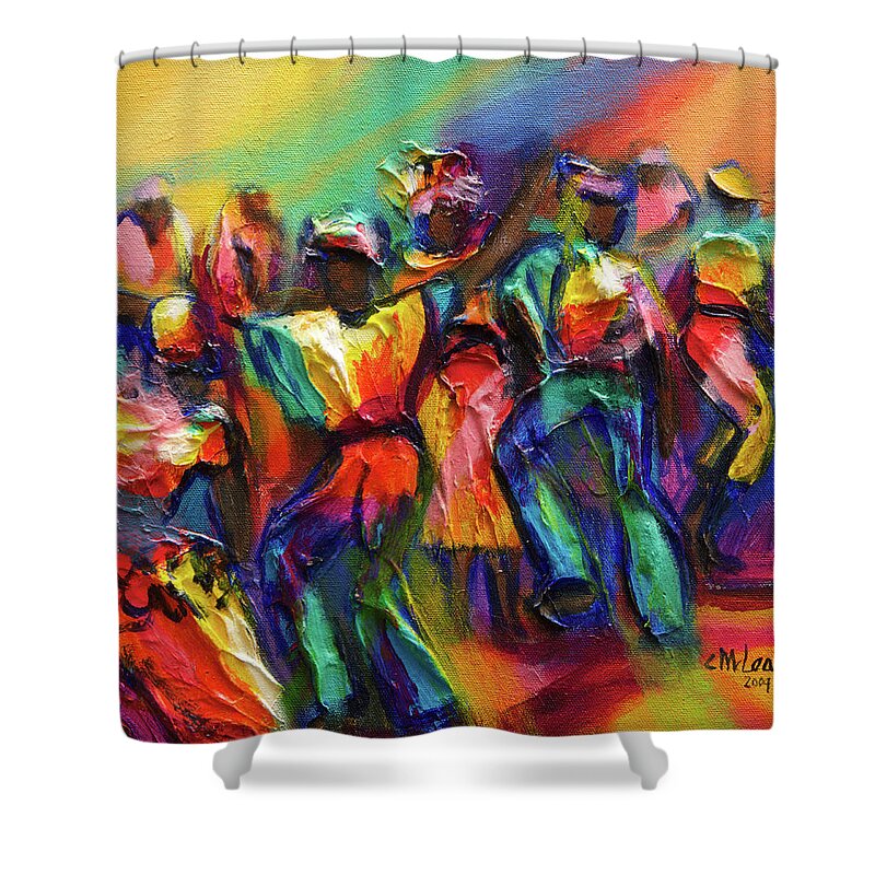 Beau Belle Shower Curtain featuring the painting Beau Yelle - Sweet Man by Cynthia McLean
