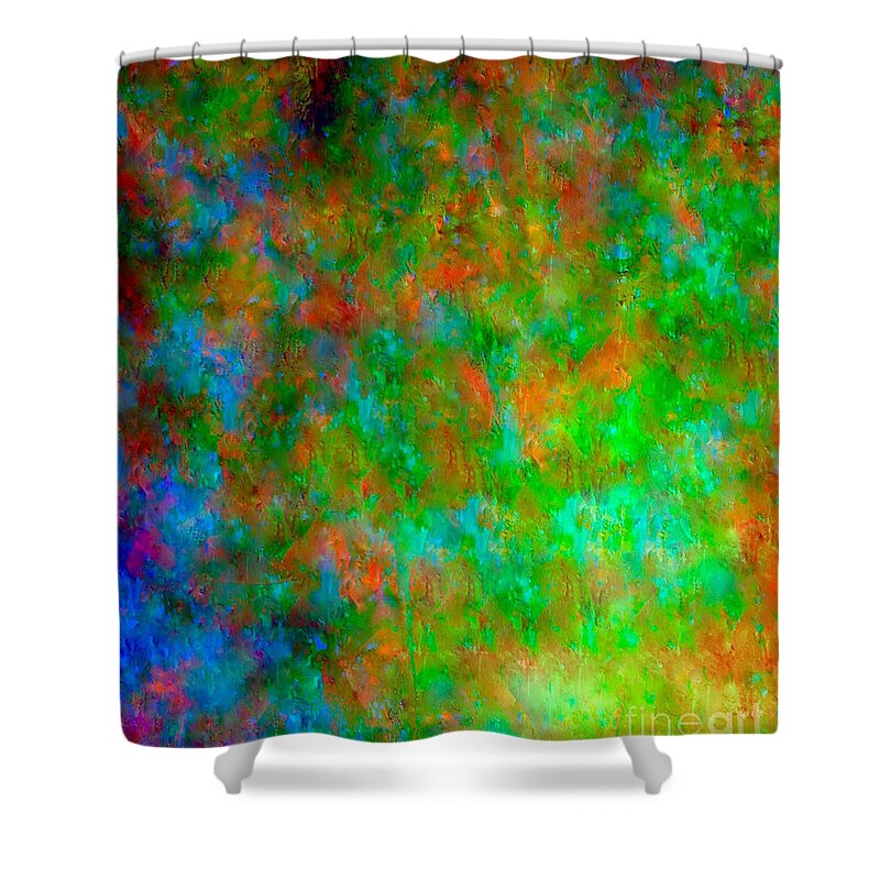 A-fine-art-painting-abstract Shower Curtain featuring the painting Beautiful Inside and Out by Catalina Walker