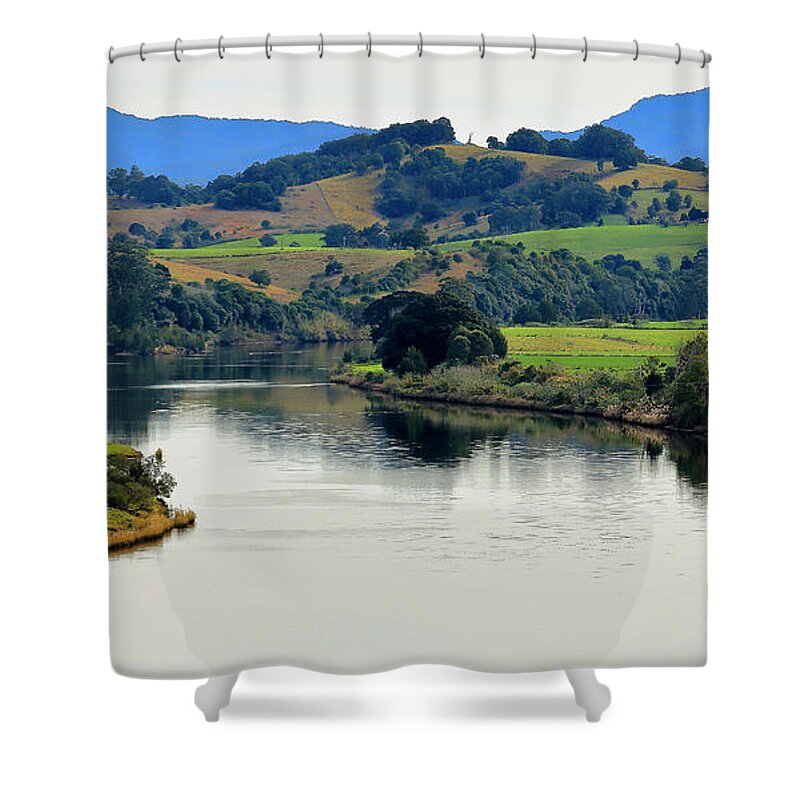 Manning River Taree Australia Shower Curtain featuring the photograph Beautiful Manning River 06663. by Kevin Chippindall