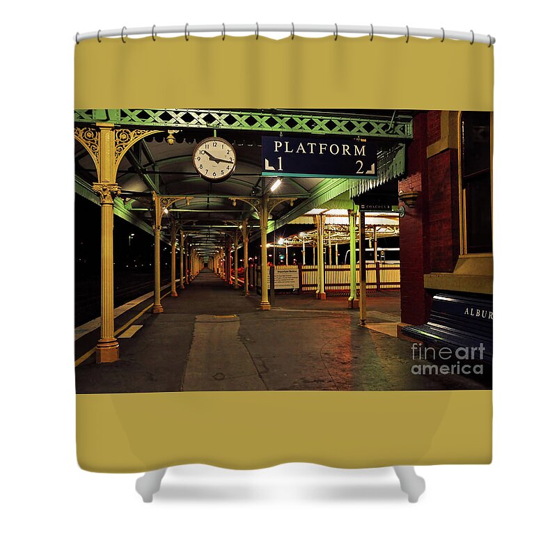Beautiful Old Albury Station Shower Curtain featuring the photograph Beautiful Old Albury Station by Kaye Menner by Kaye Menner
