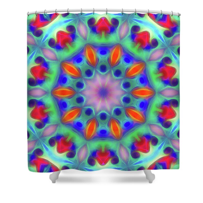 Mandala Art Shower Curtain featuring the painting Beauty by Jeelan Clark