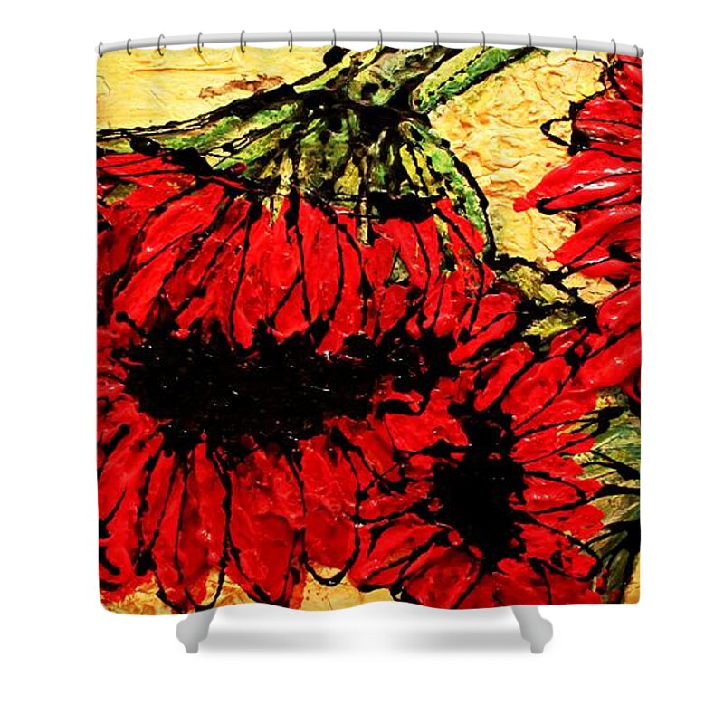 Fine Art Shower Curtain featuring the painting Because I Care by Laura Grisham