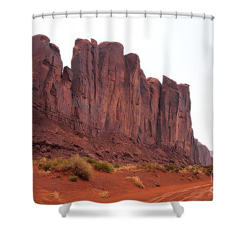 Monument Valley Print Shower Curtain featuring the photograph Red Trail by Jim Garrison