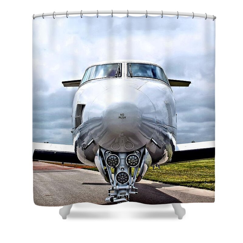 Flight Shower Curtain featuring the photograph Beechcraft KingAir 1 by Jimmy Ostgard