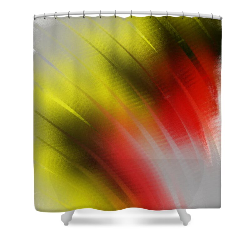 Abstract Shower Curtain featuring the painting Being Free by Frances Ku