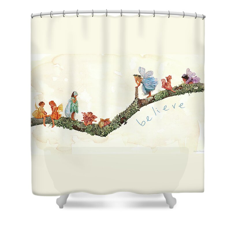 Fairies Shower Curtain featuring the photograph Believe by Anne Geddes