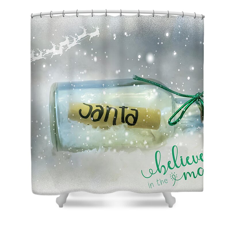 Bottle Shower Curtain featuring the photograph Believe by Cathy Kovarik