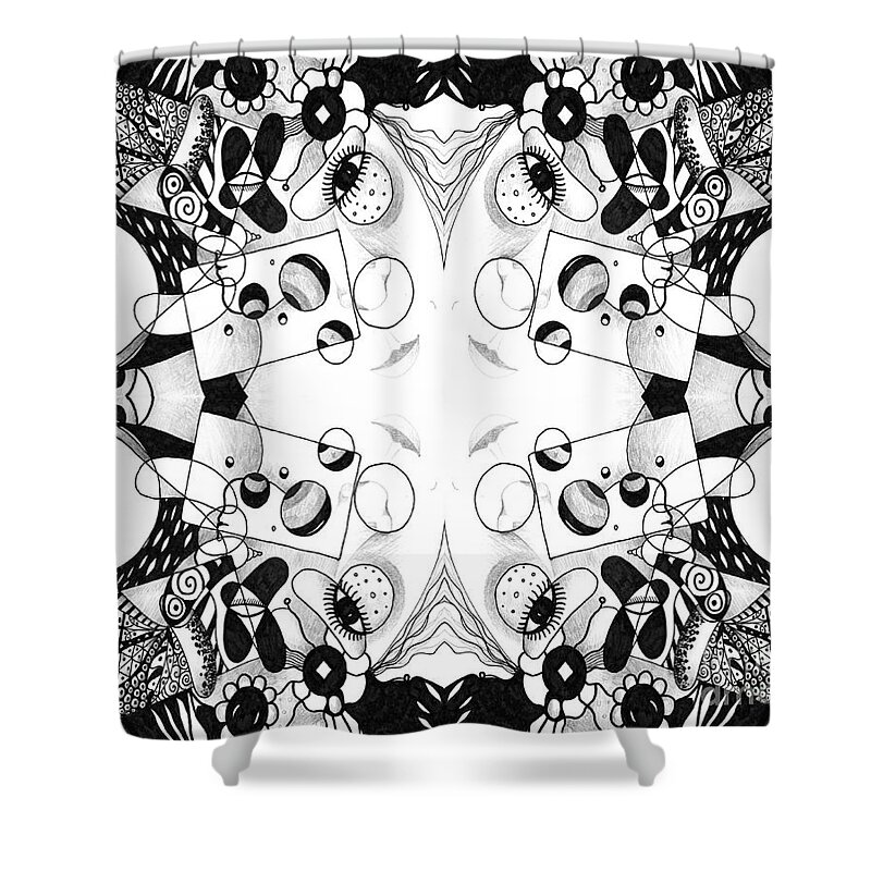 Make Believe Shower Curtain featuring the mixed media Believe It Or Not by Helena Tiainen