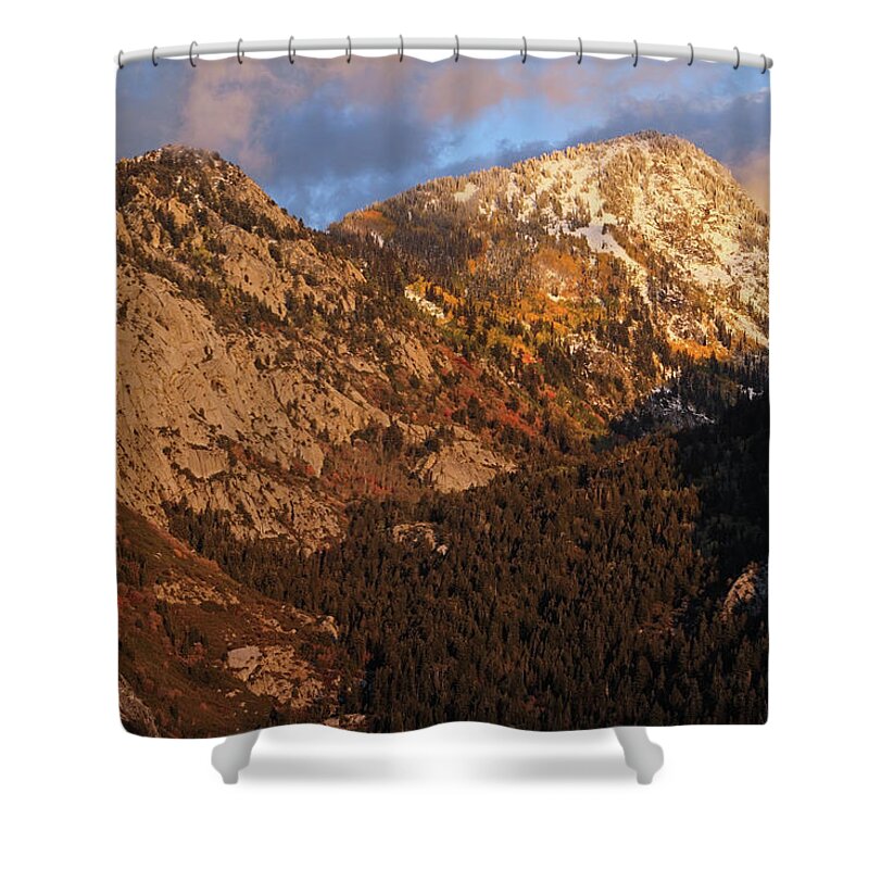Utah Shower Curtain featuring the photograph Bell Canyon Autumn Sunset by Brett Pelletier
