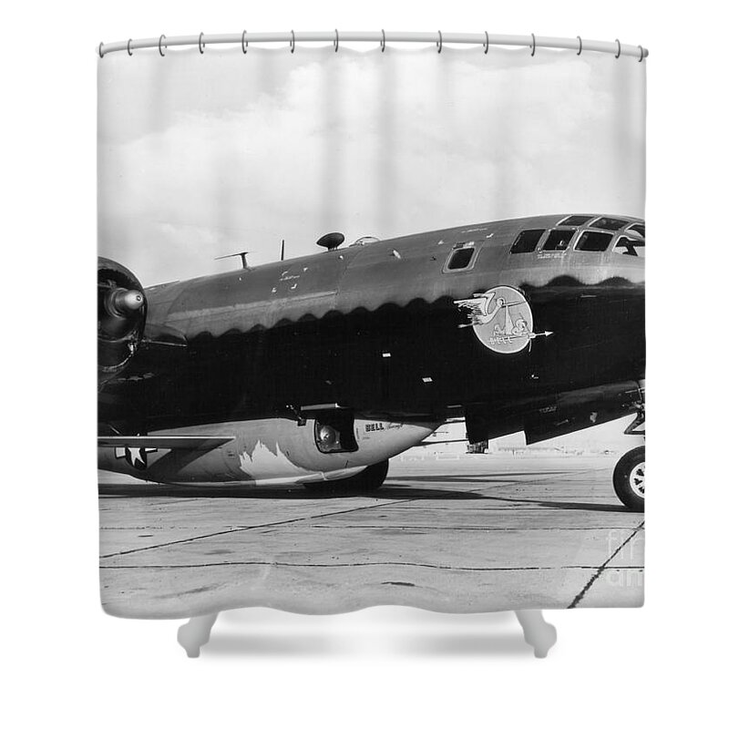Science Shower Curtain featuring the photograph Bell X-1 Resting In Belly Of B-29, 1947 by Science Source