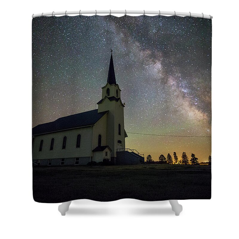 Galactic Center Shower Curtain featuring the photograph Belleview by Aaron J Groen