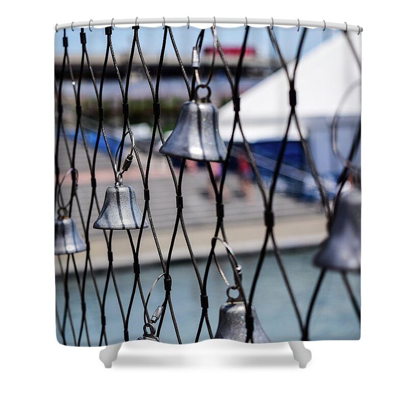Bells Shower Curtain featuring the photograph Bells of Hope by Nicole Lloyd