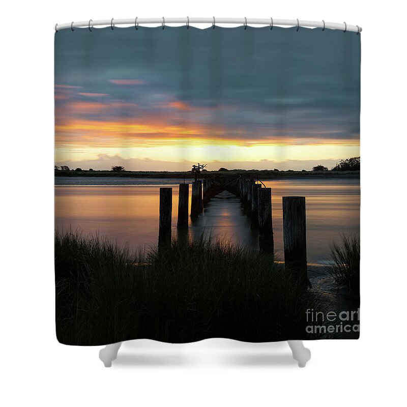 Dock Shower Curtain featuring the photograph Bellwether by Mark Alder