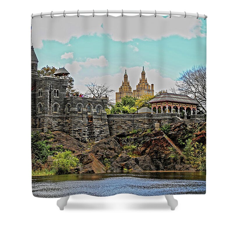 Belvedere Castle Shower Curtain featuring the photograph Belvedere Castle by Doolittle Photography and Art