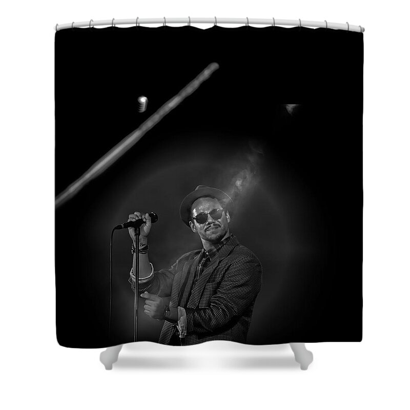 Ben L’oncle Soul Shower Curtain featuring the photograph Ben l Oncle Soul, Under my skin, 1 by Jean Francois Gil