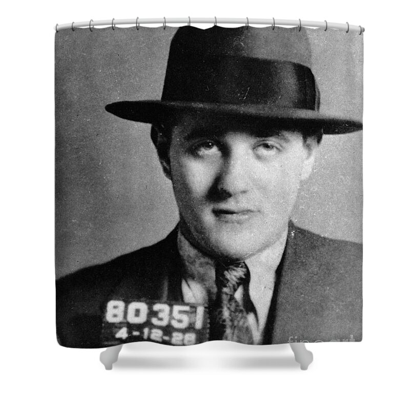 1928 Shower Curtain featuring the photograph Benjamin Bugsy Siegel Mugshot by Granger